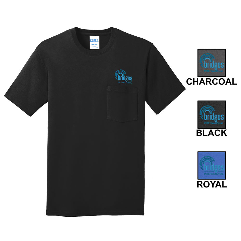 PORT & COMPANY CORE COTTON POCKET TEE