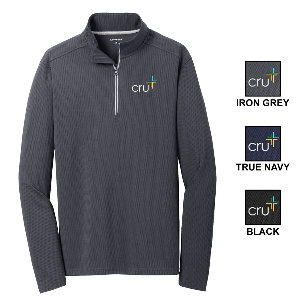 CRU SPORT-WICK TEXTURED QUARTER ZIP, MENS