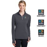 SPORT-TEK LADIES SPORT-WICK TEXTURED 1/4 ZIP