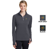 SPORT-TEK LADIES SPORT-WICK TEXTURED 1/4 ZIP