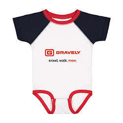 GRAVELY CRAWL, WALK, MOW INFANT ONESIE