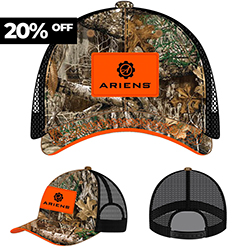 ARIENS REALTREE EDGE CAMO CAP WITH RUBBER PATCH