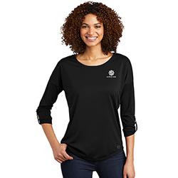 OGIO LADIES GRAVITATE SCOOP 3/4 SLEEVE