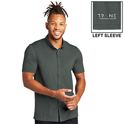 MEN'S STRETCH FULL BUTTON PIQUE