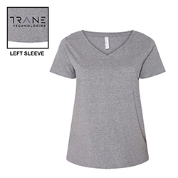 WOMEN'S CURVY FINE JERSEY V-NECK TEE