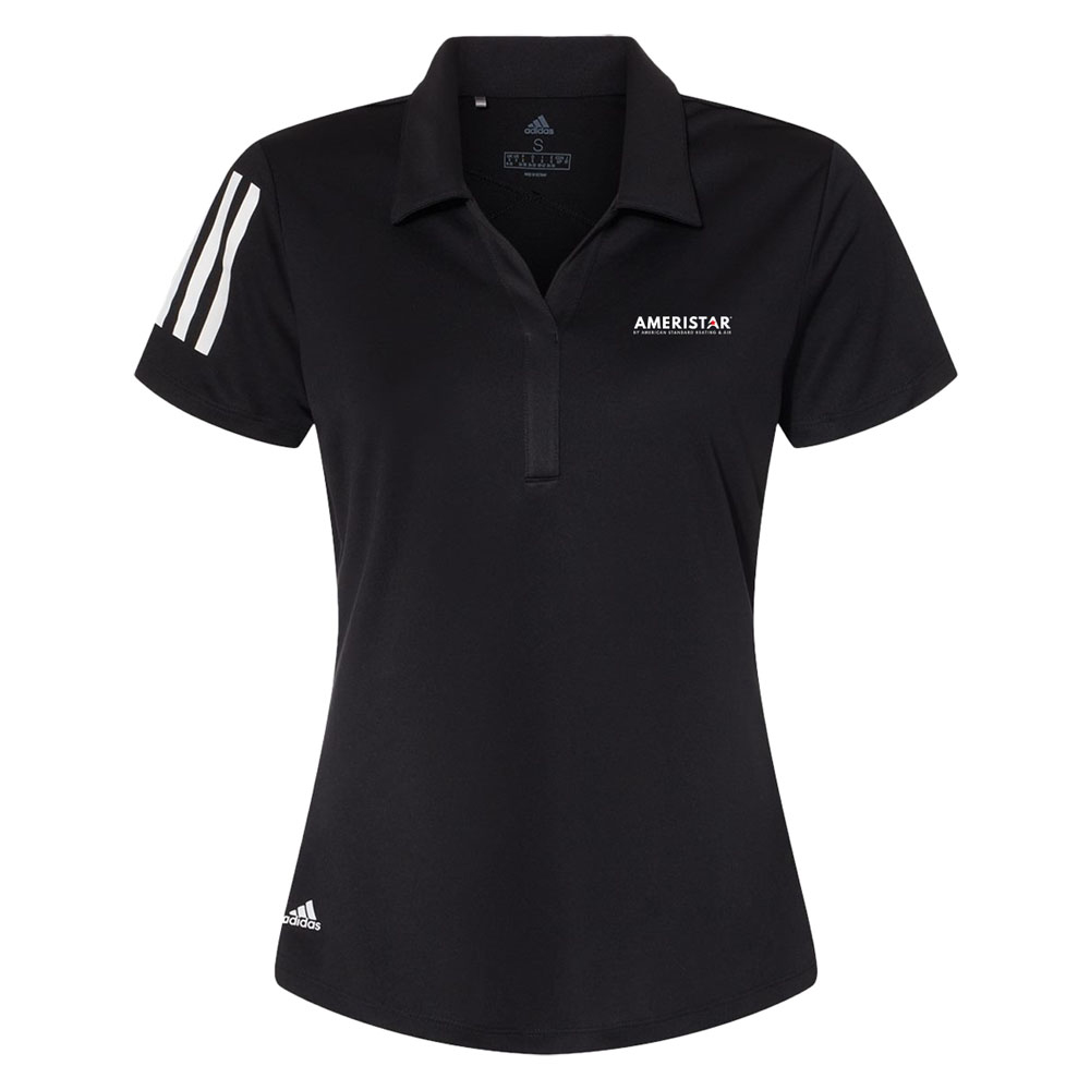 LADIES ADIDAS FLOATING 3-STRIPES POLO